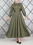 Women's Elegant Djellaba Dress Suitable for Formal Occasions and Casual Women's Clothing - Green