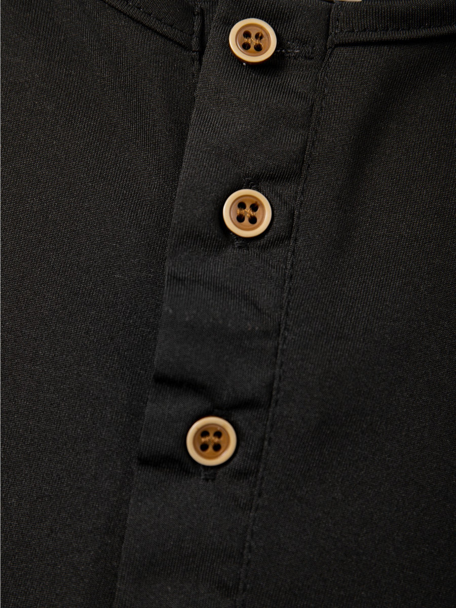 Men'S Classic Retro Henley Long Sleeve T-Shirt 5pcs, American Casual Solid Color Half-Button Up Top, Spring Fall Winter Men'S Comfortable Versatile Base Layer 5pcs, Suitable for Commuting, Business, Casual, Outdoor Activities, Travel - Navy Blue+Black+Green+Khaki+Blue