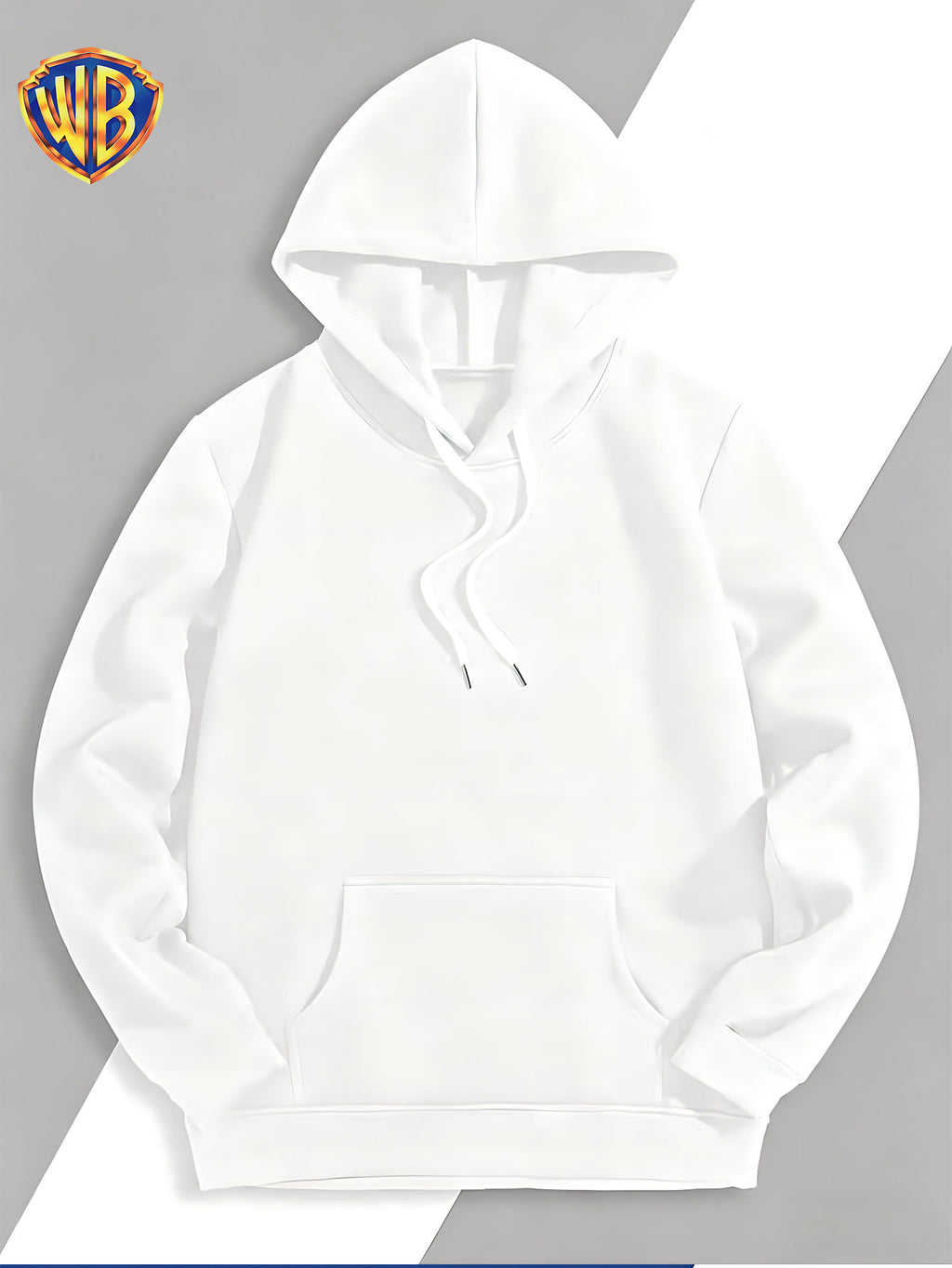 Dark and Edgy Style Hooded Sweatshirt, Featuring a Reimagined Clown Portrait Print with a Graffiti-like Texture That Exudes a Street Vibe. Packed with Streetwear Brand Attributes, It Unleashes a Free-spirited Aura and Is Unisex for Both Men and Women - White