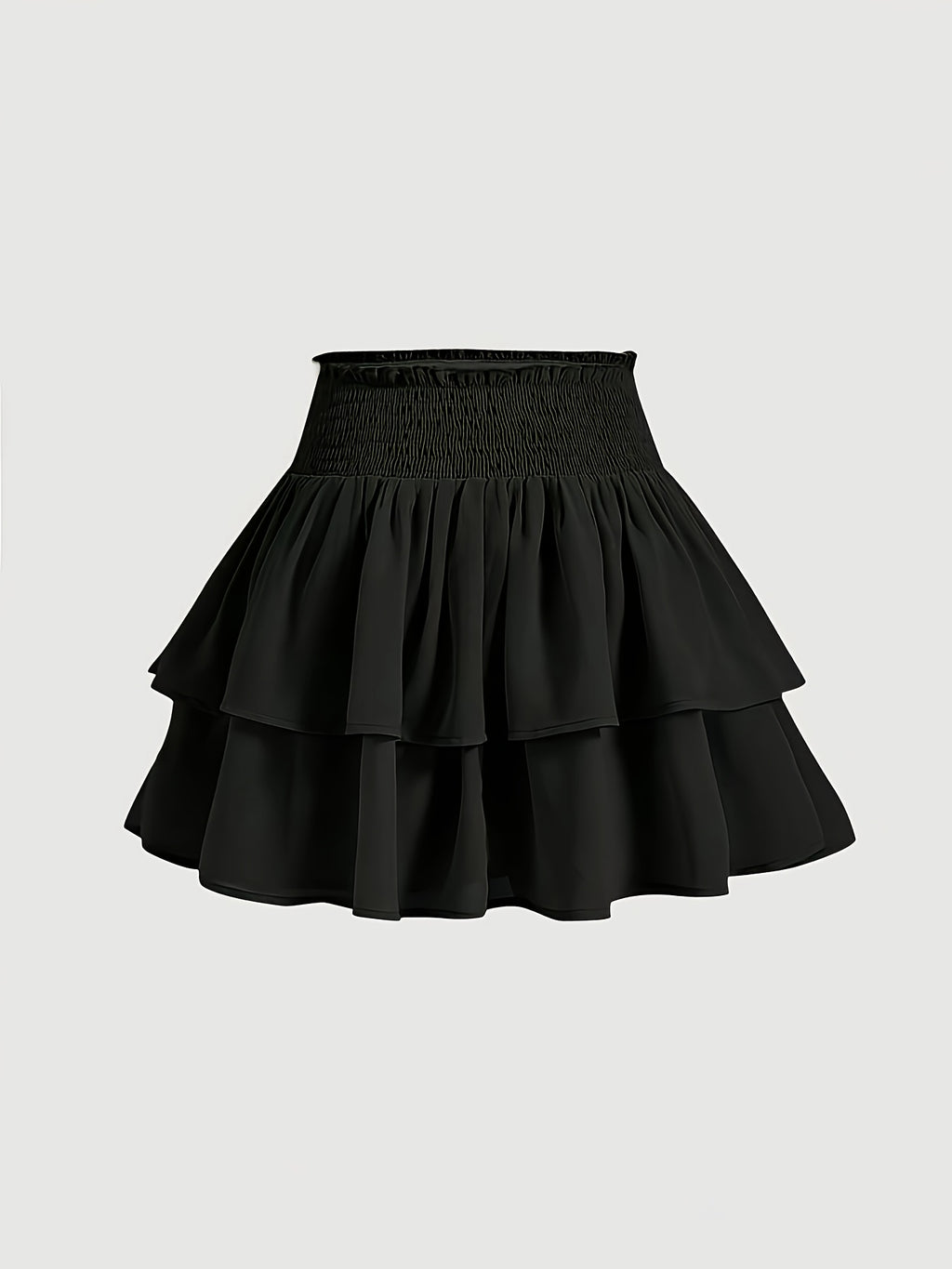 New Women'S High-Waisted Fitted Skirt with a Cake Style - Black