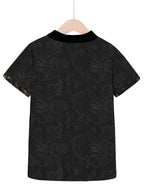[Print Design-Not Texture] Men'S Summer Fashion Casual Short Sleeve, Button-Up Collar Polo, Floral Pattern Print Collar Top for Daily Wear, Easy And Comfortable - Mixed colors