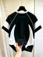 [Printed Design – Not Textured] Men's Summer Casual Color Block Patchwork T-shirt - Mixed colors