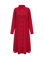 Fashion Women's Shirt Dress, Dress - Red