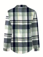 European and American New Casual Striped Plaid Shirt, Versatile Commuting Top - Mixed Color 2
