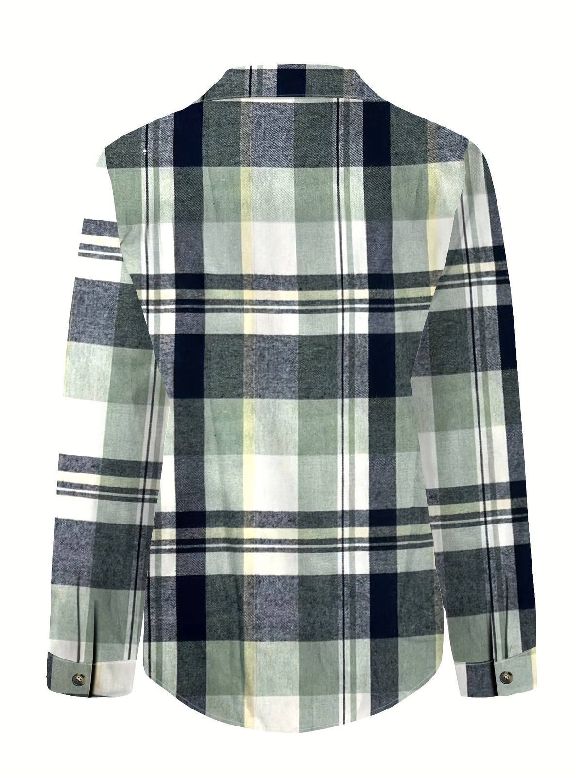 European and American New Casual Striped Plaid Shirt, Versatile Commuting Top - Mixed Color 2