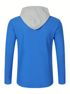 New Casual High-Quality Solid Color Outerwear Shirt Fashion Jacket - Soft, Breathable, Long Sleeve, Button-Up, Chic Design - Perfect for Spring, Autumn, Daily Wear, Outdoors - Vibrant Blue