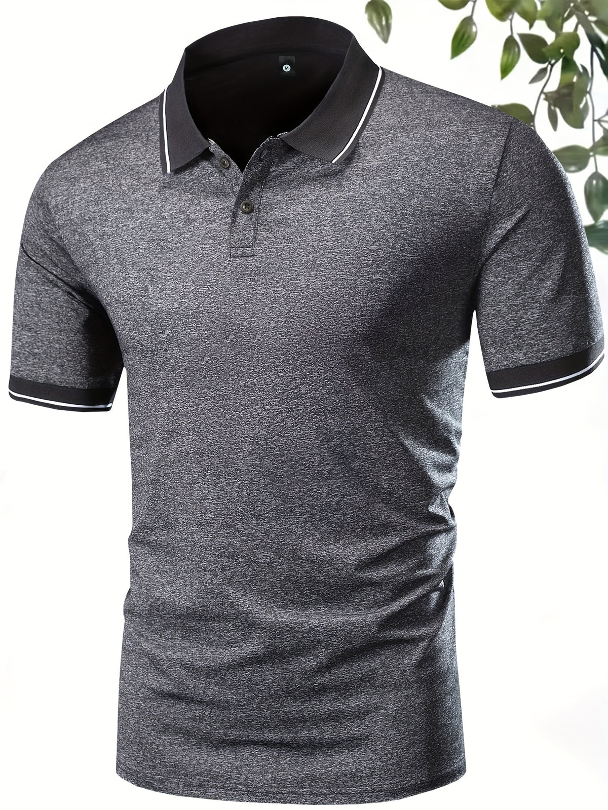 5pcs Summer Lapel Men's Shirts, Solid Color Plain Short Sleeve Shirts, Multi-Color Workwear, Casual Sportswear, Men's Executive Tops - Mixed Color 1