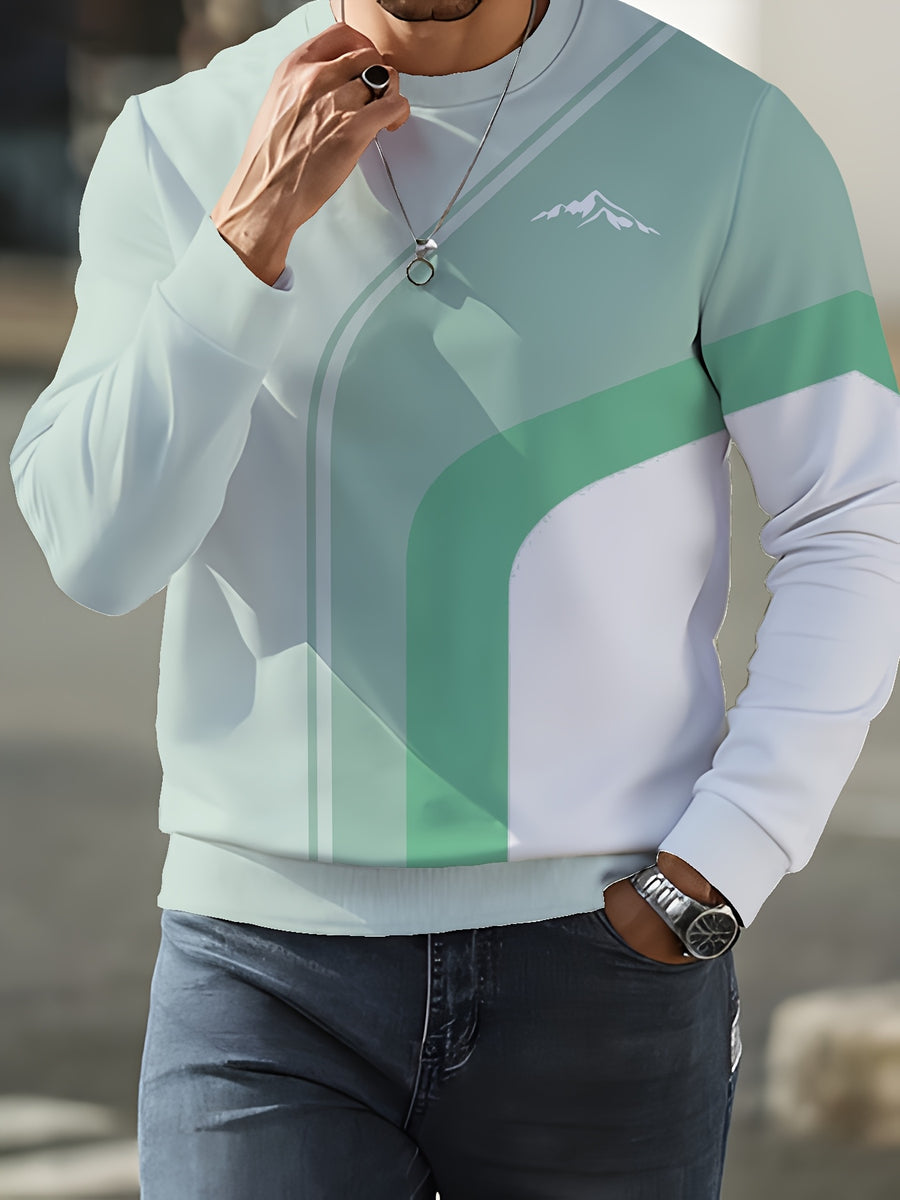 Men's Crew Neck Sweatshirt, New Spring/Autumn Crew Neck Top, Trendy Men's Crew Neck Sweatshirt - Mixed Color 4