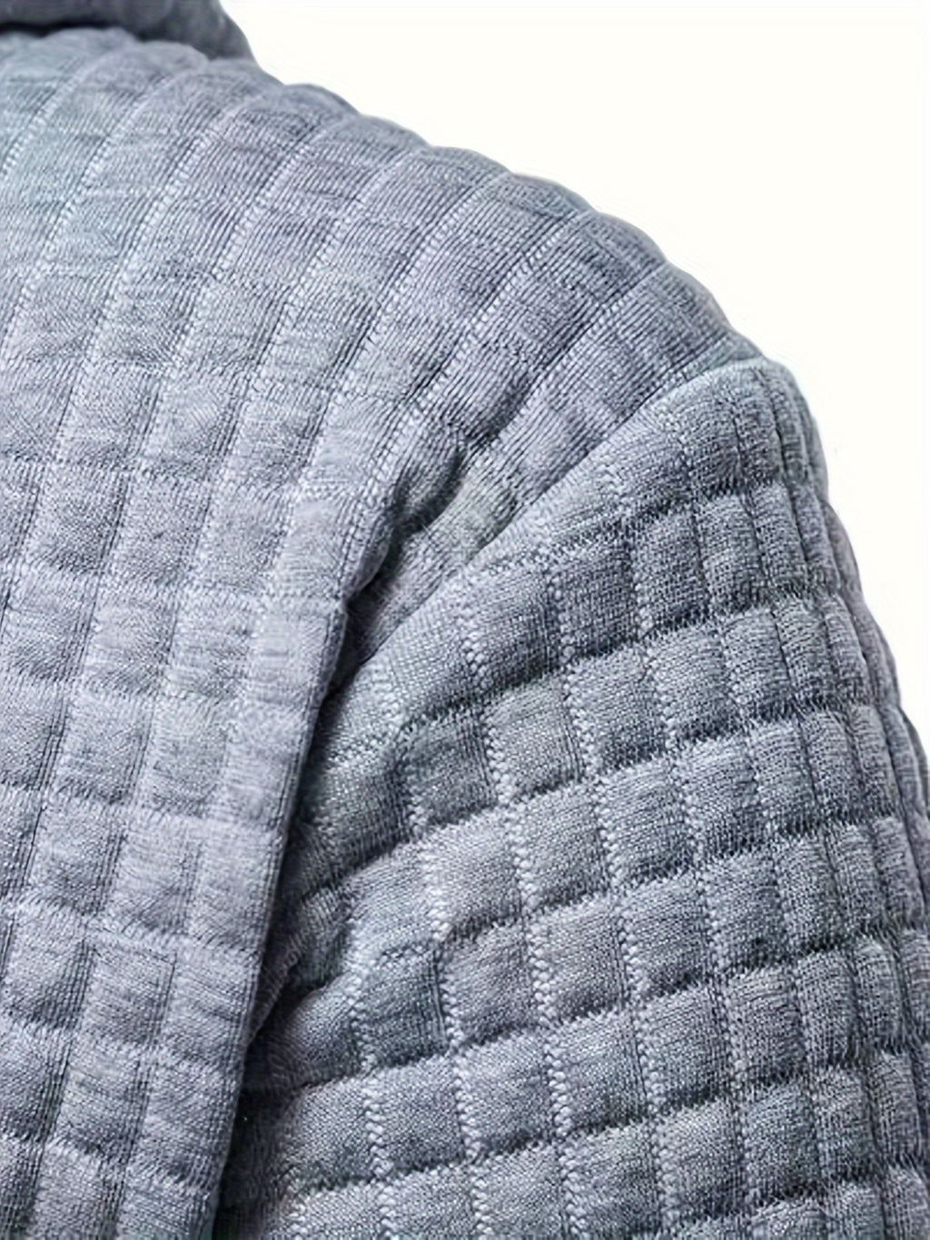 Pddzhaojun Small Checkered Three-Dimensional Hooded Sweatshirt, Autumn Essentials - Grey