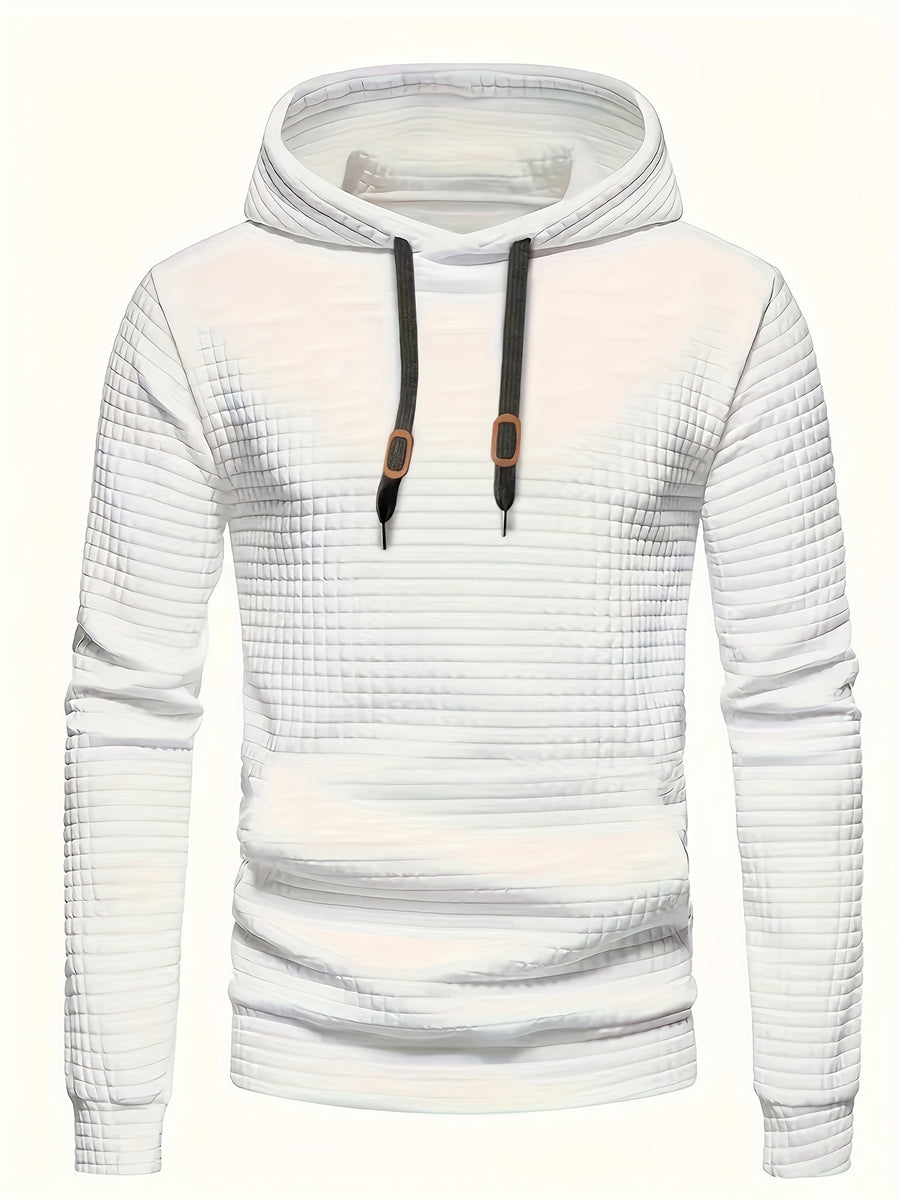 Pddzhaojun Small Checkered Three-Dimensional Hooded Sweatshirt, Autumn Essentials - White