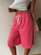 Lady Wearing Stylish And Casual Shorts - Pink Color