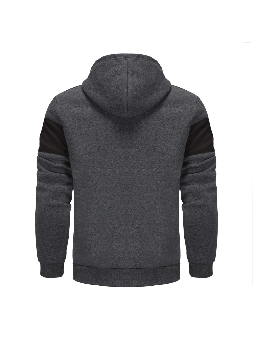 2026 New Men'S Solid Color Hooded Jacket, Cardigan Style with Hat And Color-Blocked Sleeves, Men'S Loungewear Suitable for Running, Ribbed Cuffs, Casual Wear High-Quality Jacket, Commute Versatile Top, Multiple Colors And Sizes Available - Dark Gray