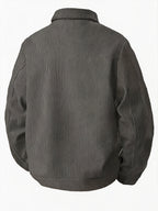 Joshmei OBM Spring/Autumn New Lightweight Men's Solid Color Fashion Multi-Pocket Button-Up Jacket Outerwear - Grey