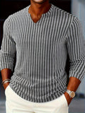 Men'S Fashion Casual Style Knit Sweater, Stand-Up Collar Black And White Contrast Hoodie, Suitable for Daily Wear, Commuting, And Versatile Fashion, Men'S Henley Shirt - White