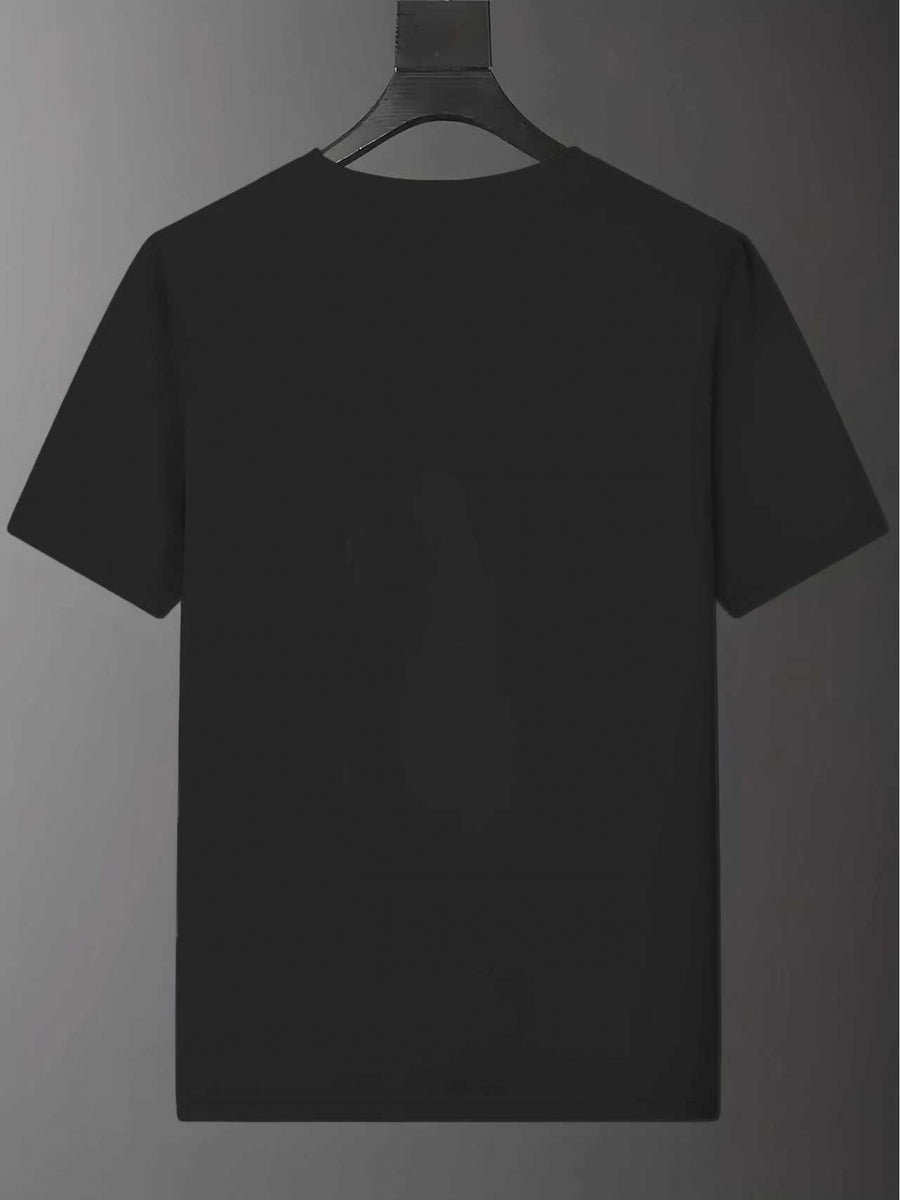 Custom Logo Printing Custom Cultural Shirt Commemorative Shirt, Men'S Fashion Casual Quick-Dry T-Shirt Short Sleeve Four Seasons Base Shirt Ten-Piece Set, Front And Rear Point Custom Printing Left Chest Small Printing Back Large Printing - Night Gray