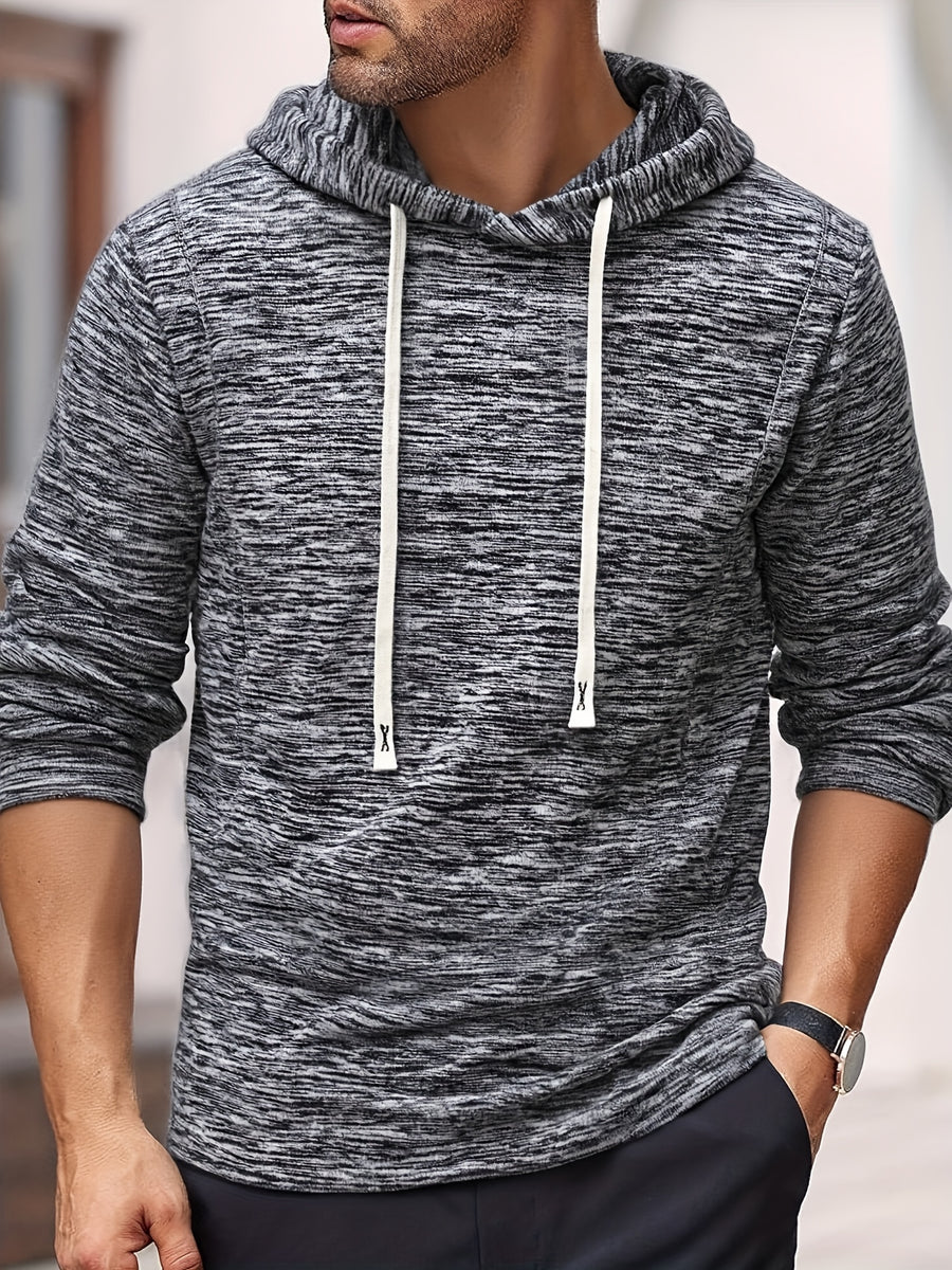 KJ-W024 Fleece Hooded Sweatshirt Jacket with Buttons, Autumn And Winter Plus Size Men'S Casual Outerwear, Stylish And Unique - Dark Gray