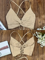 Women's Three-Piece Set: Camisole Top, Shorts & Shirt - Perfect for Daily Commute Vacation - Apricot
