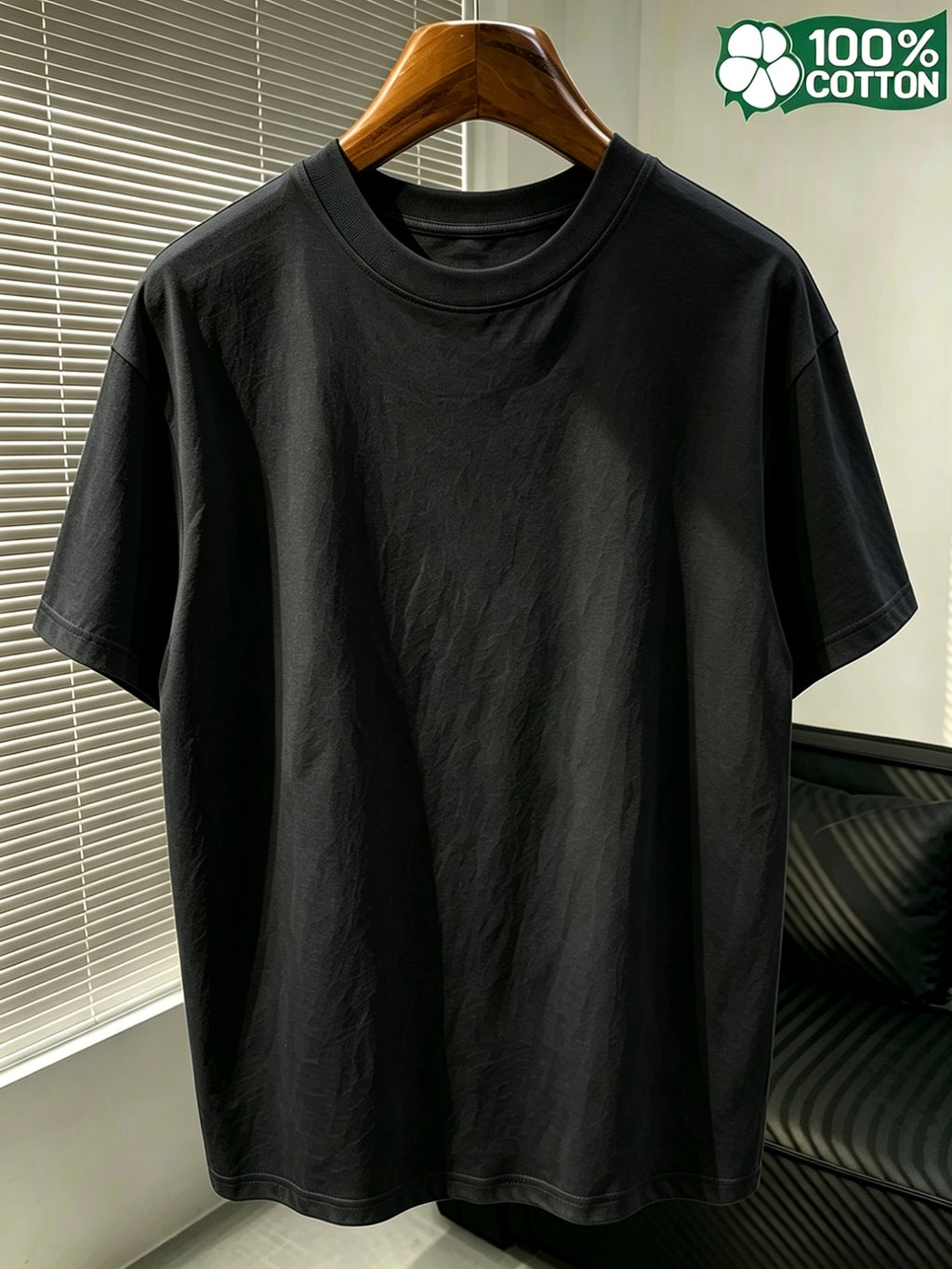 Short Sleeve T-Shirt Top, Crew Neck, Pure Cotton, Crew Neck, Popular Summer Travel Time, Suitcase, Globe, Luggage Tag Illustration Design, Versatile Style, Holiday, Breathable Pattern Print, New Summer Fabric, Comfortable for Daily Outings - Black