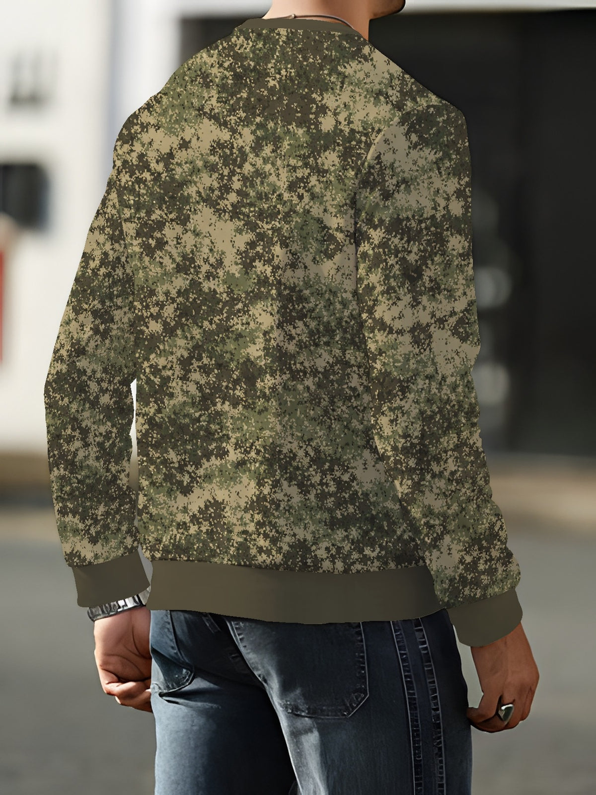 Autumn Winter New Men'S Round Neck Sweatshirt, Casual Print Long Sleeve Round Neck Sweatshirt - Mixed colors