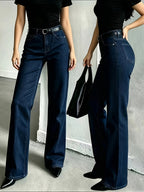 A10050# Simple and Stylish Jeans - Medium Blue