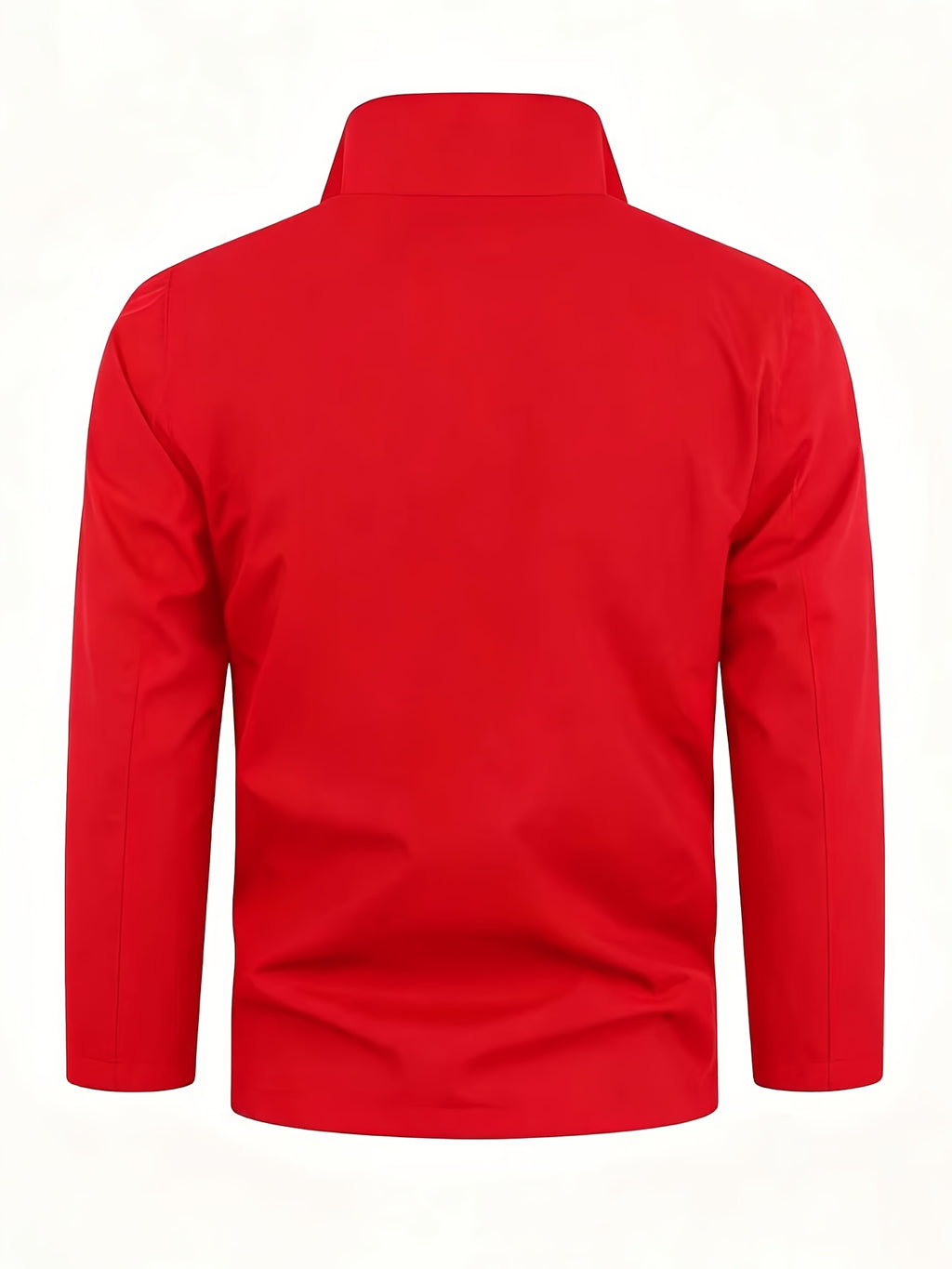 Gray- Head Pattern Contrast Lining Full Zip Stand Collar Windproof Jacket, Men Women Spring Autumn White Multi-Pocket Outdoor Fleece Coat Winter Clothes for Men - Red