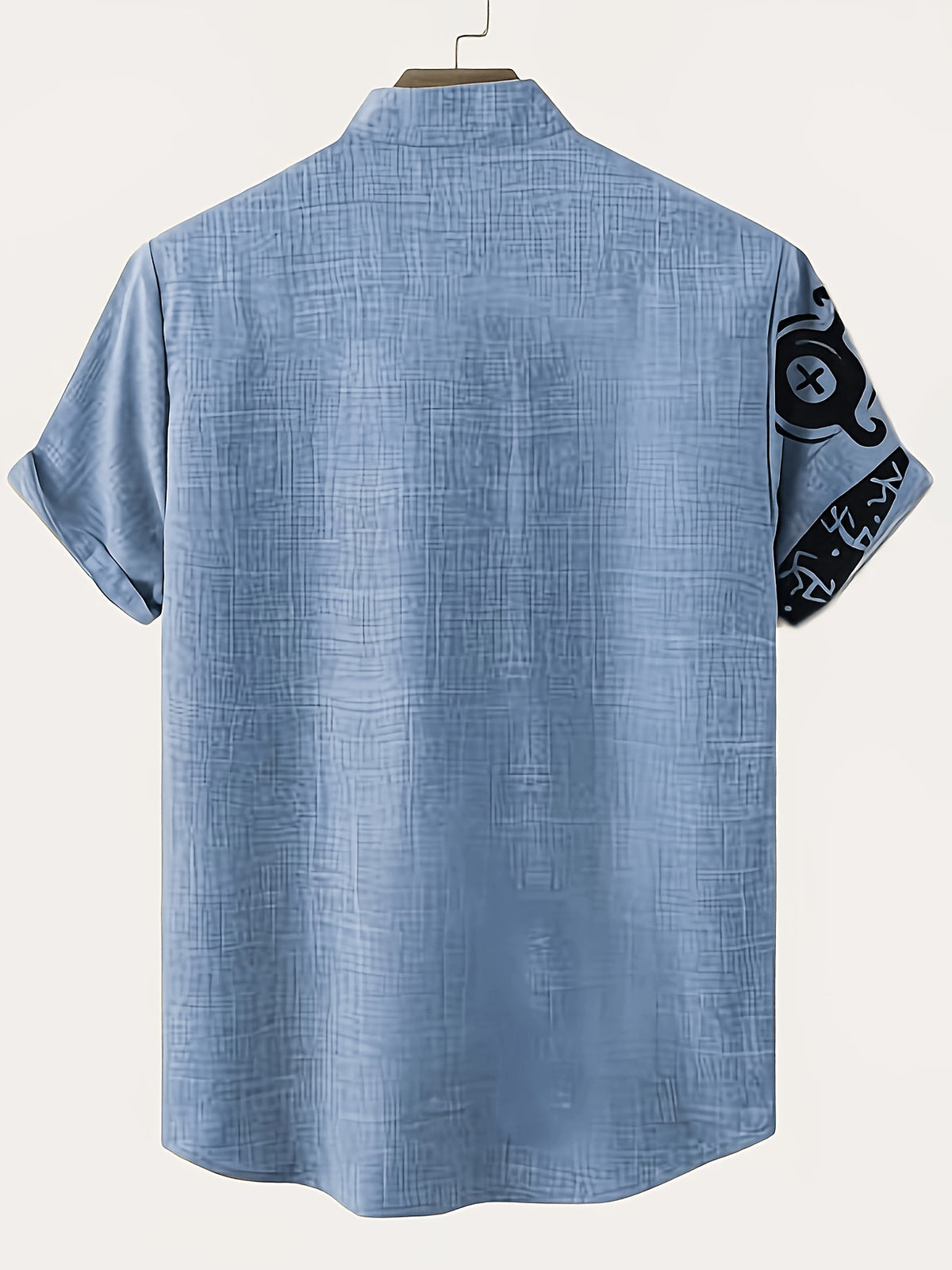 Men'S Classic Short-Sleeve Shirt with Lapel - Casual Button-Up Design for Summer Daily Wear, Vacation Destinations, And Outdoor Activities - Mixed Color 4