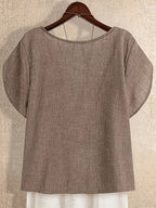 Women's Solid Color Vacation Top - Camel
