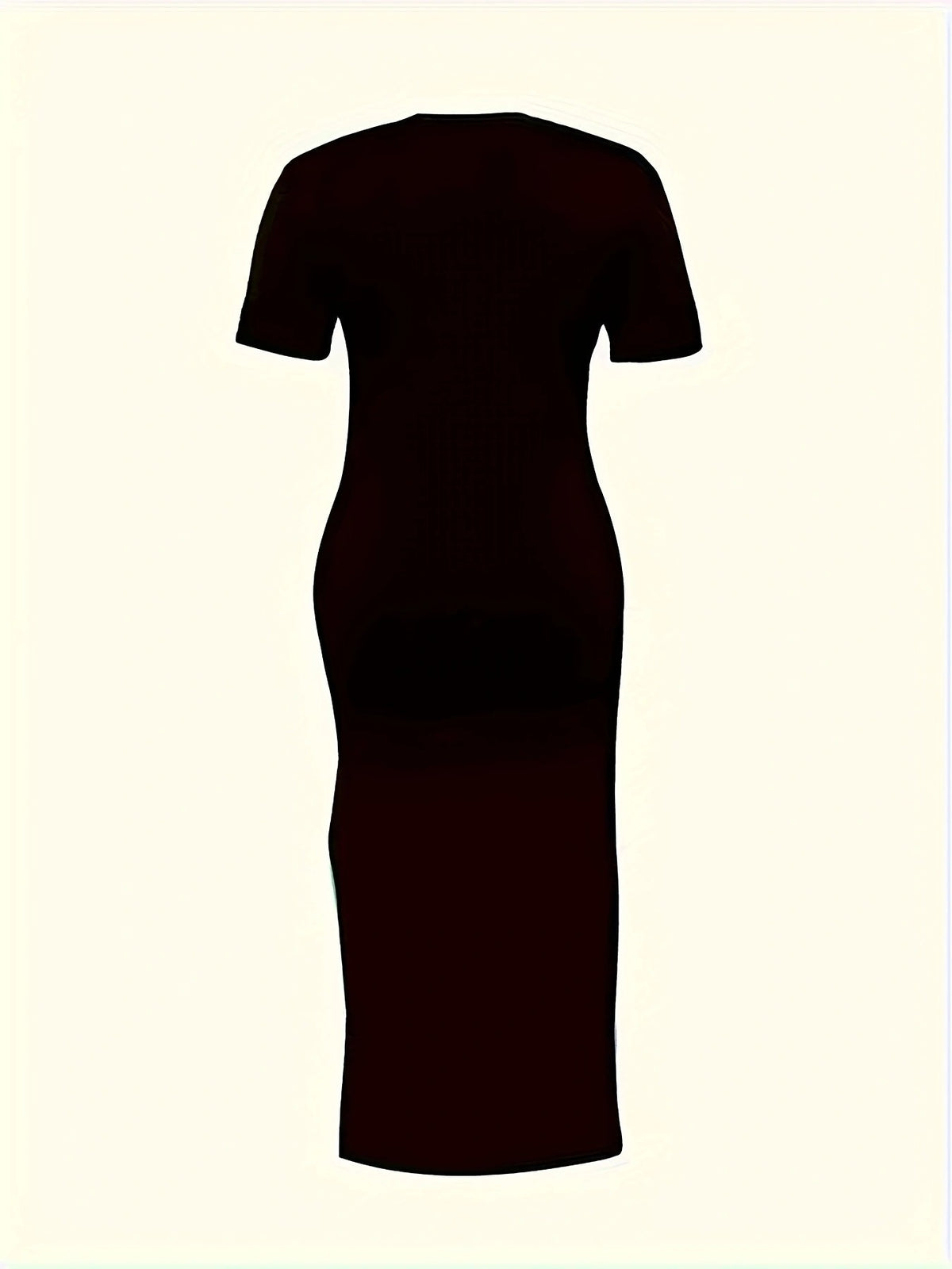 Two Logo Midi Dress with Side Slit - Stylish And Comfortable for Women - Black