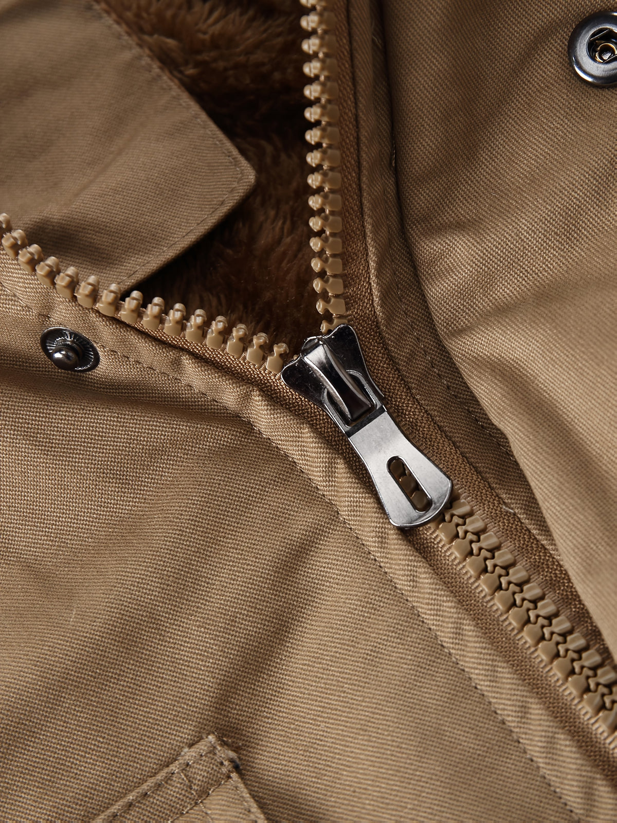 Men'S Heavyweight Winter Jacket Thickened Casual Cargo Detachable Hood Bomber Jacket Stand Collar Zipper Multi-Pockets Warm Coat Thickened Jacket Peacoat - Khaki