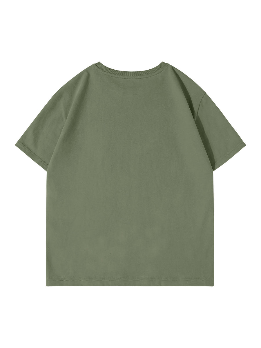 JEANSWEST Men's Summer 100% Cotton Sporty Casual Short-Sleeve T-Shirt, Loose Fit - Matcha Green