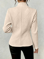 Fashionable Casual Button Pattern Jacquard Cardigan High-End Slim-Fit Blazer Jacket - Khaki
