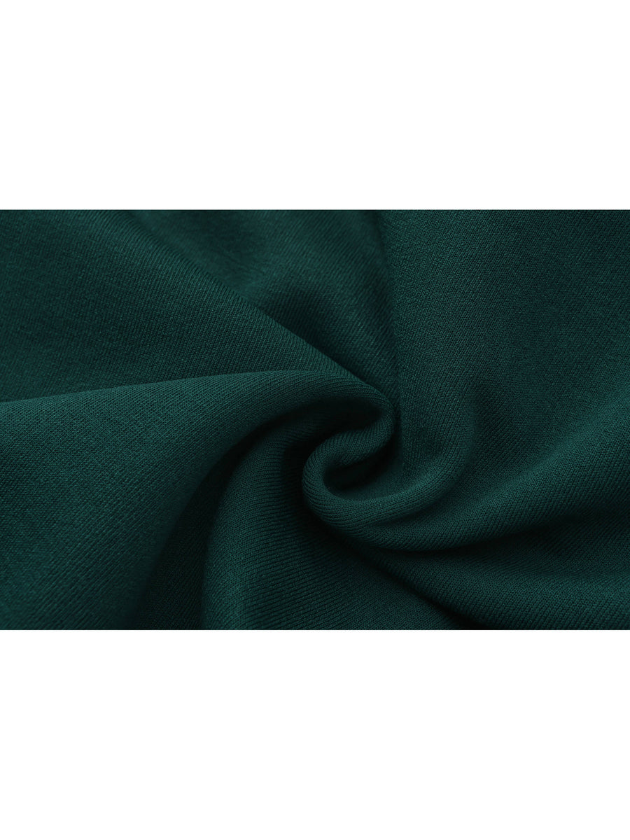 2026 New Men'S Solid Color Hooded Jacket, Cardigan Style with Hat And Color-Blocked Sleeves, Men'S Loungewear Suitable for Running, Ribbed Cuffs, Casual Wear High-Quality Jacket, Commute Versatile Top, Multiple Colors And Sizes Available - Dark Green