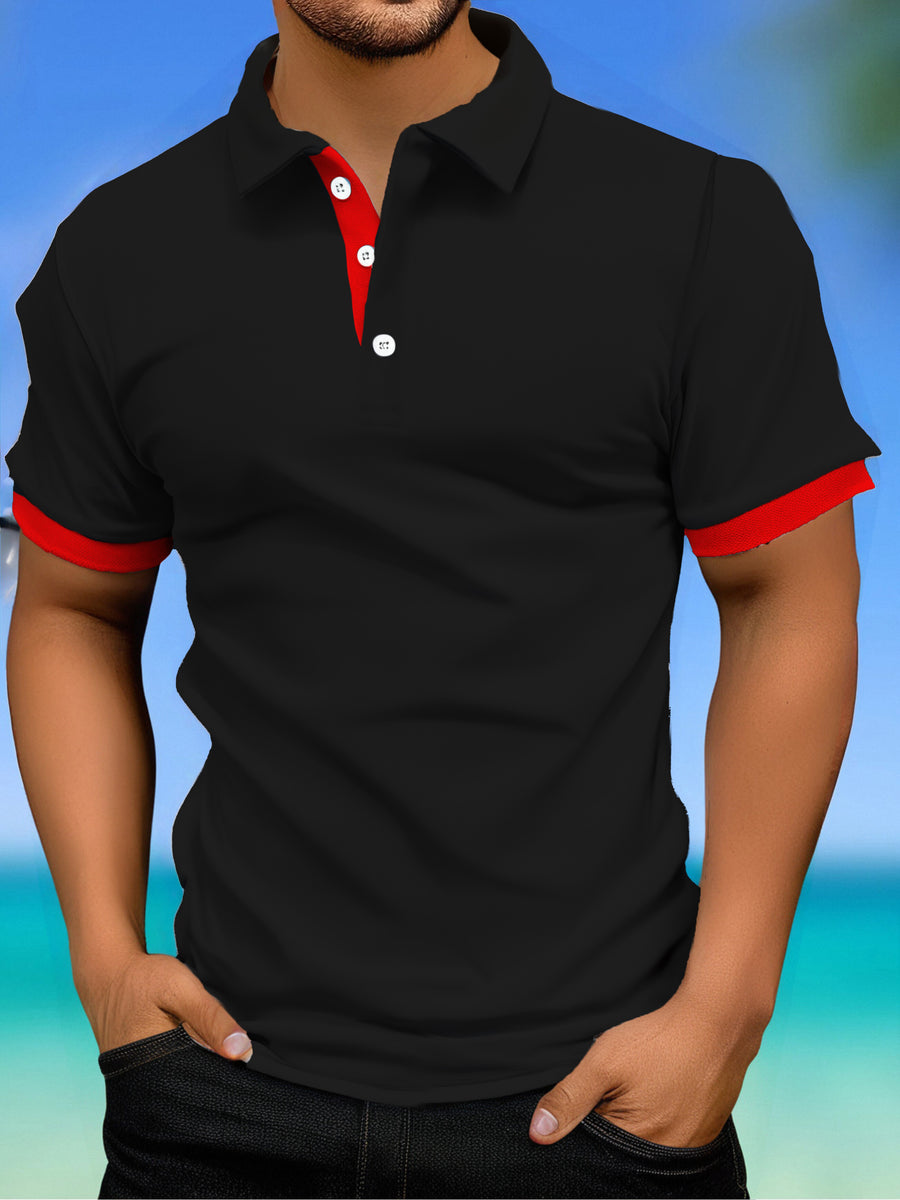Men'S Quick-Dry Breathable Golf Polo Shirt | Premium Comfort, Suitable for Casual And Formal Occasions, Regular Fit, Short Sleeve, Solid Color - Mixed colors