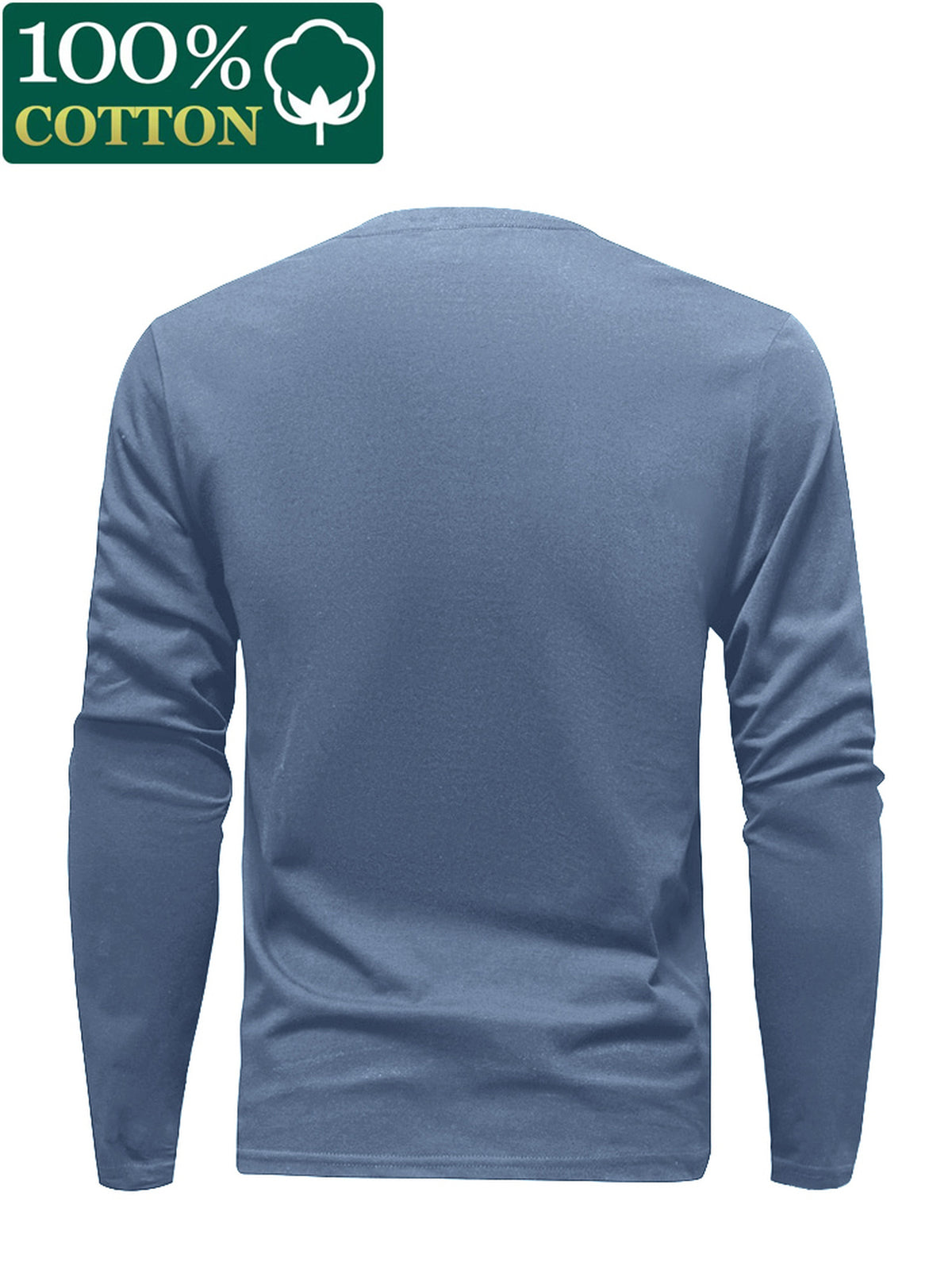 2pcs - 100% Men's Long Sleeve T-Shirt, Fabric, Comfortable and Breathable, Suitable for All Seasons, Essential for Casual Outings, Machine Washable - Combination Color 5