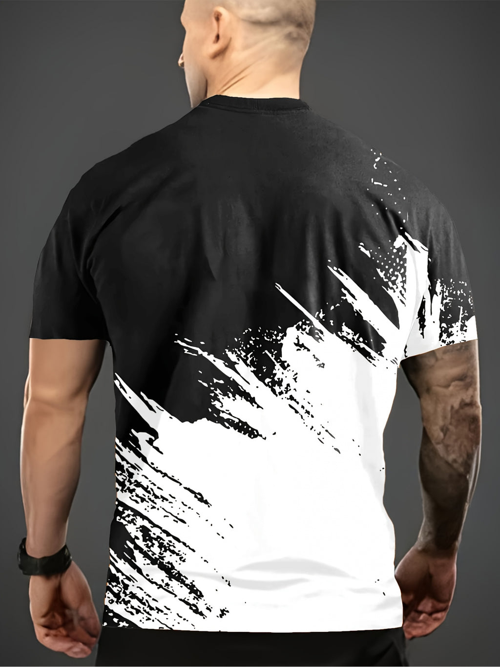 Men'S Print T-Shirt - Breathable Summer Casual & Formal Wear, Suitable for Outdoors, Office, Parties - Plus Size - Multicolor 7