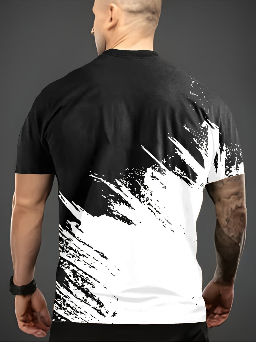 Men'S Print T-Shirt - Breathable Summer Casual & Formal Wear, Suitable for Outdoors, Office, Parties - Plus Size - Multicolor 7