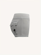 European and American Peach Workwear Style High-Waisted Elastic Butt-Lifting Buttoned Pocket Pants for Women - Grey