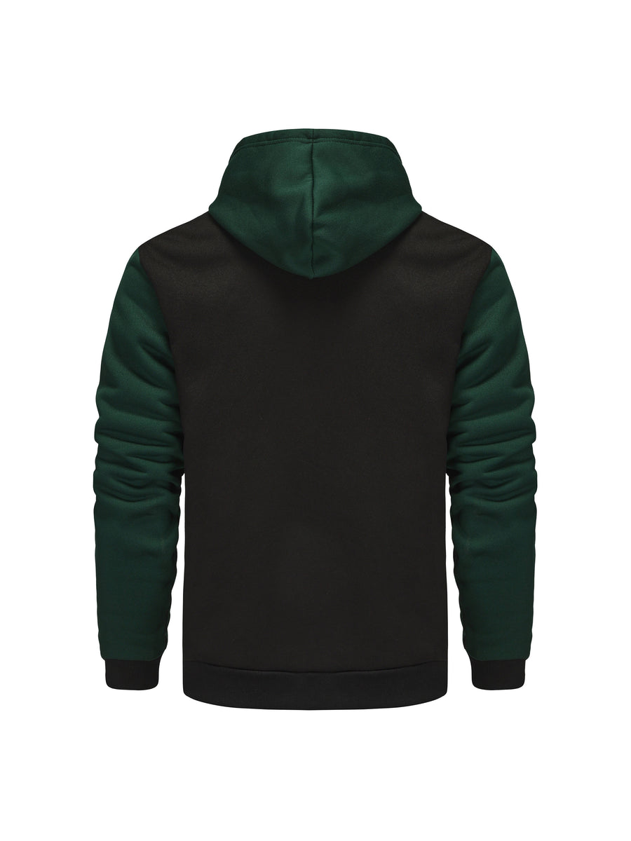 2026 New Men'S Solid Color Hooded Jacket, Spring Autumn Style Zipper Sweatshirt, Suitable for Casual Wear, Outdoor Activities, Cycling, Hiking, Hunting, Climbing, Mountaineering, Camping, And Work, Zippered Hoodie, Easy Versatile Style - Green