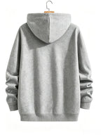 Men's Hoodie, Music Festival, Colorful Dripping Headphones Graphic, Pullover Sweatshirt, Streetwear Style, Casual Daily Wear Fall Winter, Front Print Design with Kangaroo Pocket And Drawstring Hood - Light Grey