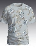 Spring/Autumn 2026 New Arrival, Men'S Casual Short Sleeve T-Shirt, Lightweight And Durable, Wear-Resistant Design, Trendy Style, Urban Trendy Casual Top, Blending Sports Casual And Street Fashion, Summer Essential, Street Trendy Design - Mixed colors