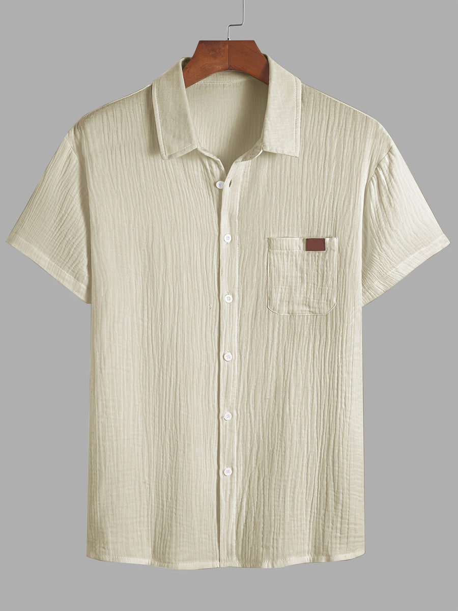 Men's Casual Shirt - Apricot