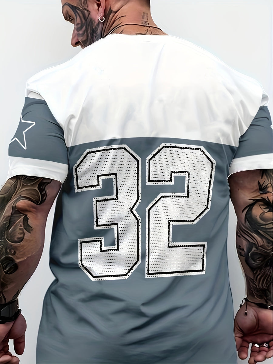 Digital Print - 1pc Multicolor Men'S Novelty T-Shirt - T-Shirt - Casual T-Shirt - Adult T-Shirt - Men'S Gift - Suitable for Sports - Slate Grey