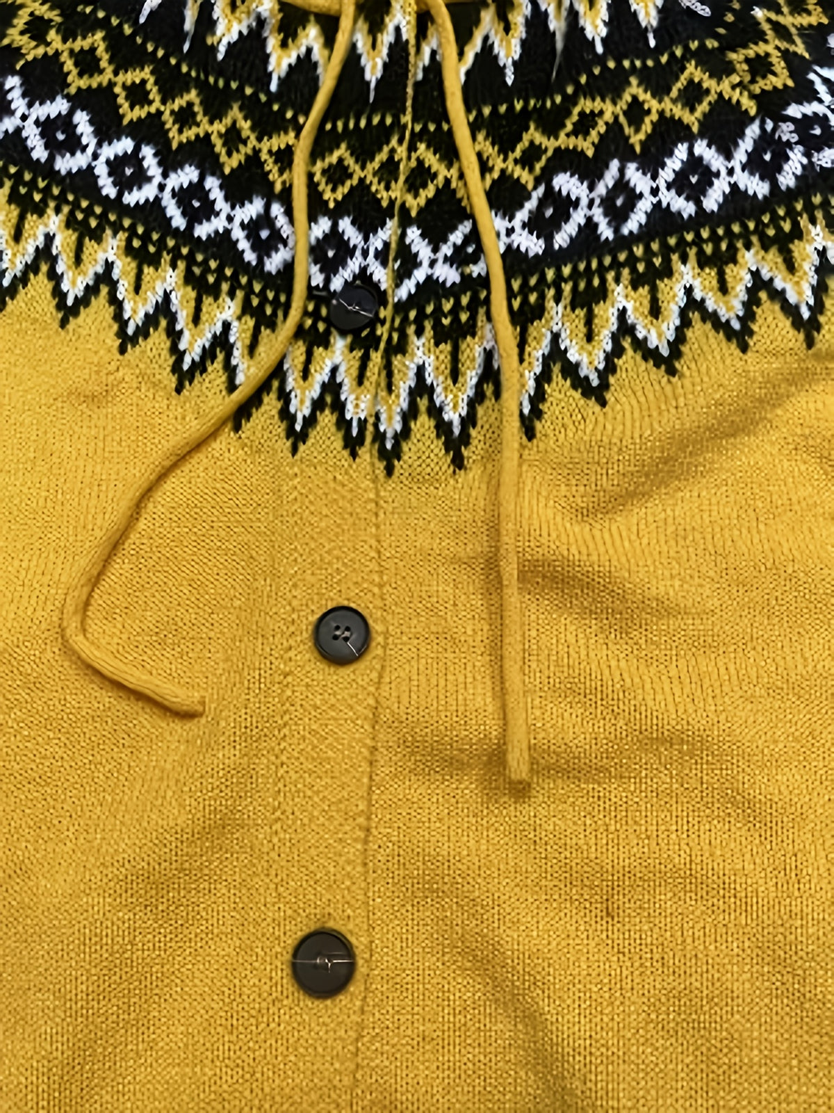 Fashionable Casual Long-Sleeve Hooded Cardigan for Women with Contrasting Colors And Pockets - orange yellow