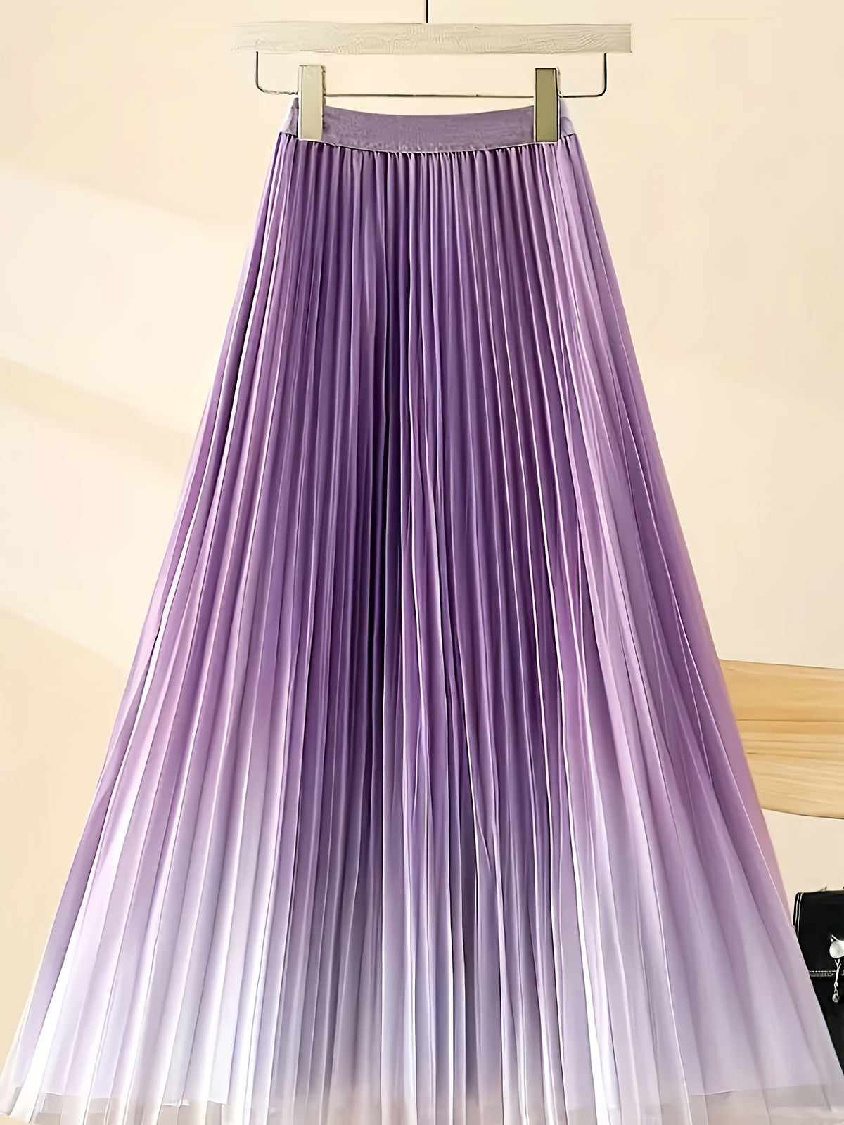 Women'S Pleated Skirt - Purple