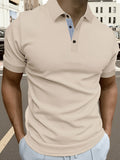 Josh Rose OBM Men's Fashion Versatile Business T-Shirt - Apricot