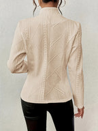 A Lady'S Slightly Elastic And Elegant Solid-Color Suit Jacket - Wheat-colored