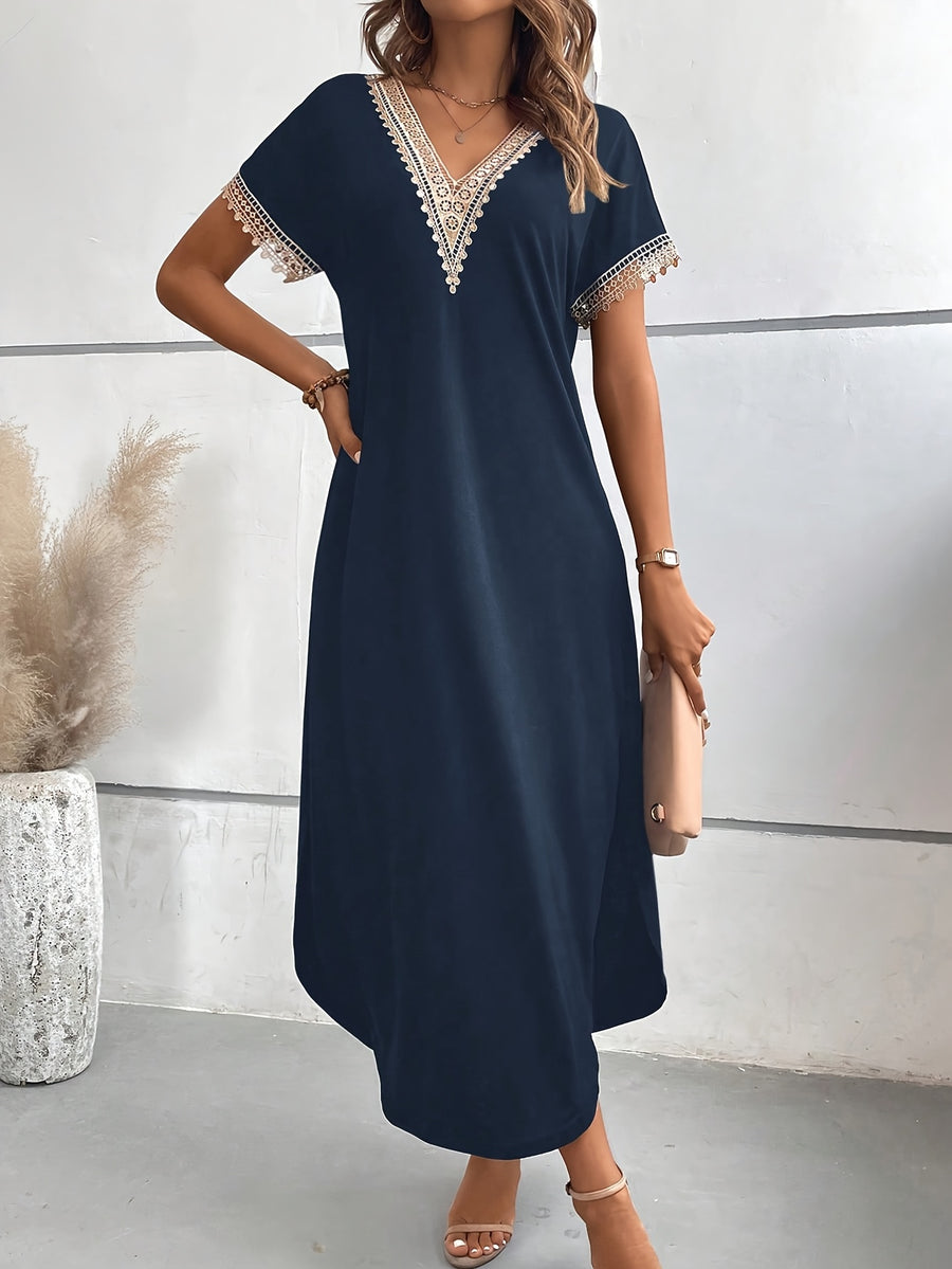 Fashion Elegant Long T-Shirt For Women - Navy Color