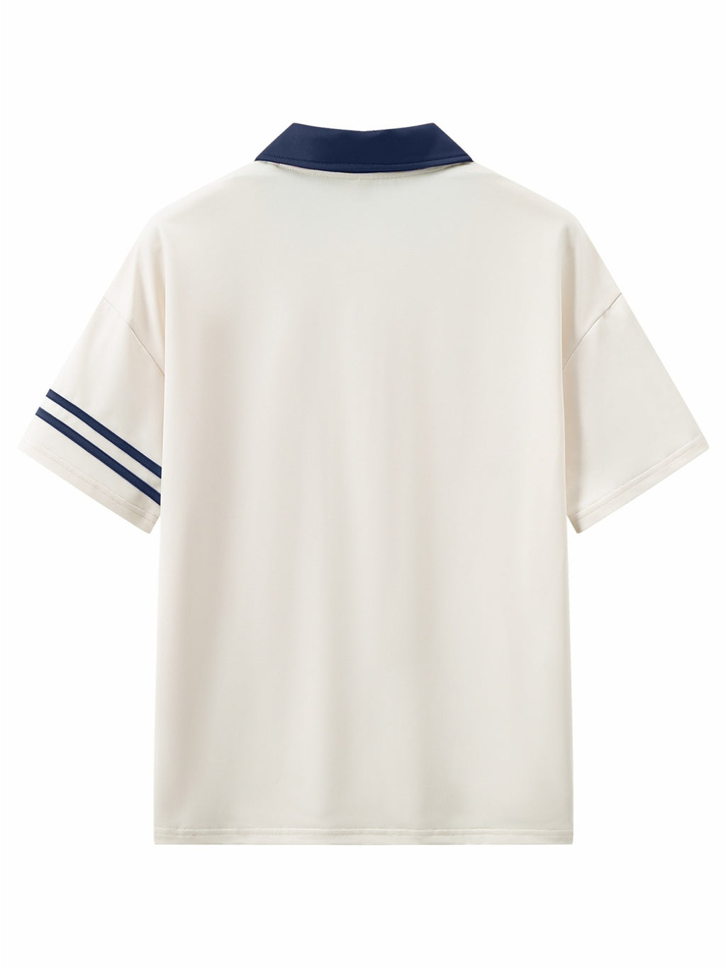 Back-to-School Warner Bros. Official "Bixin" Cartoon Cute Print Men's Summer Loose Lapel Japanese-Style Polo Short-Sleeve T-Shirt, Comfortable, Breathable, and Slightly Stretchy - Royal Blue