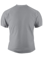 Men's Summer Collarless Casual Henley Shirt. Comfortable, Soft, and Breathable Fitness Business Fashion Polo Shirt - Light Grey