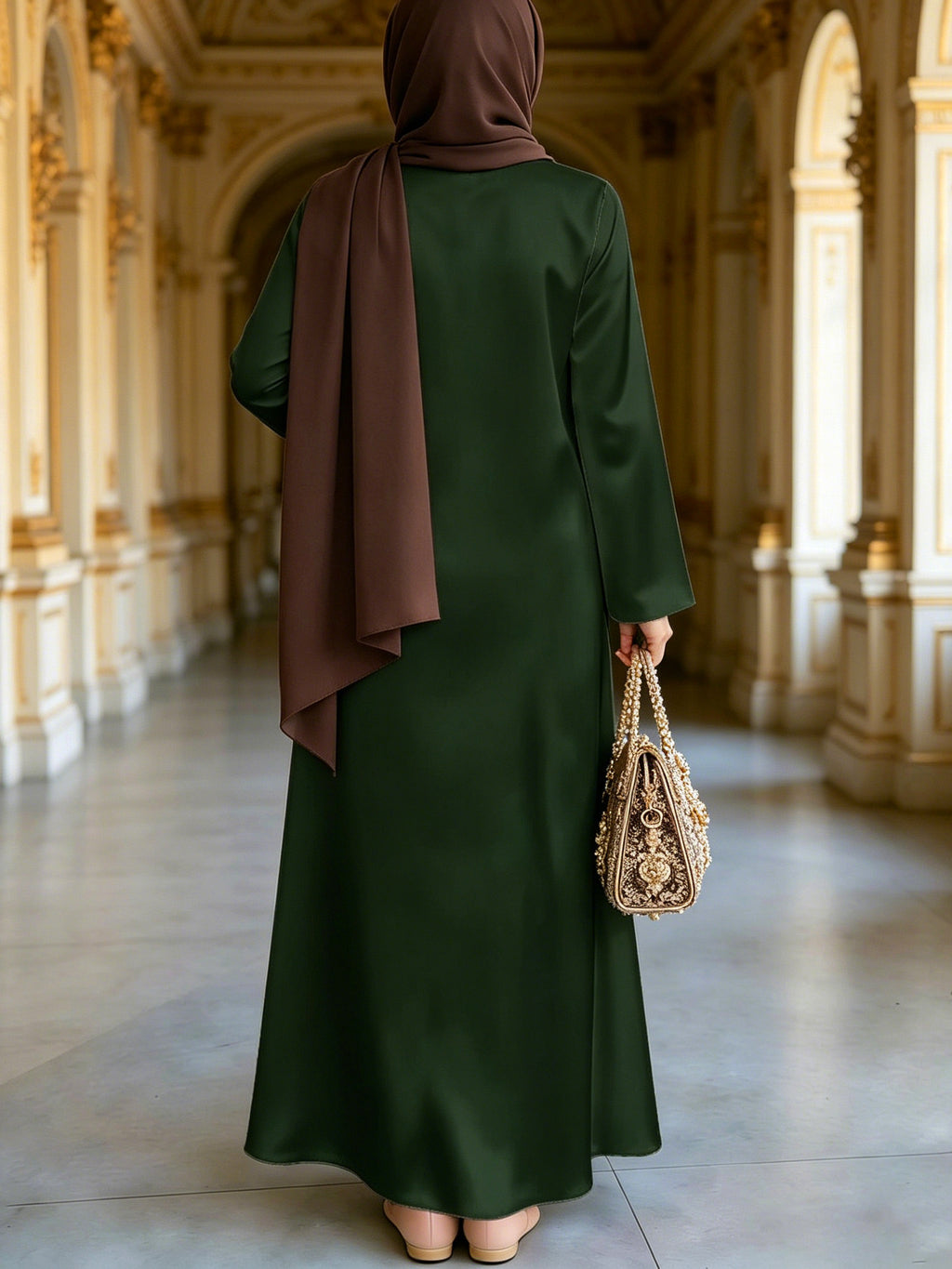 Hot Muslim Women'S Wear Arrives Women'S Dress Classic Loose Fit Middle Eastern Traditional Robe Wealthy Muslim Long Skirt Long Abaya Restoring The Essence of Middle Eastern Traditional Robe, an Elegant Long Dress Suitable for Prayer, Commuting - Mixed Color C
